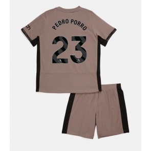 Lacne Dětský Futbalové dres Tottenham Hotspur Pedro Porro #23 2023-24 Krátky Rukáv - Tretina (+ trenírky)